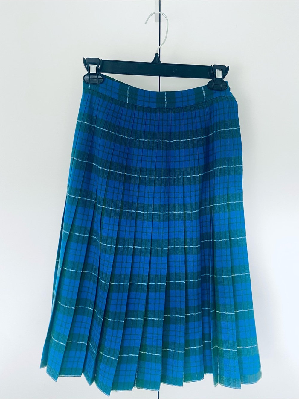 Vintage 70s Wool Nova Scotia Tartan Kilt Skirt XXS 24" Waist EUC